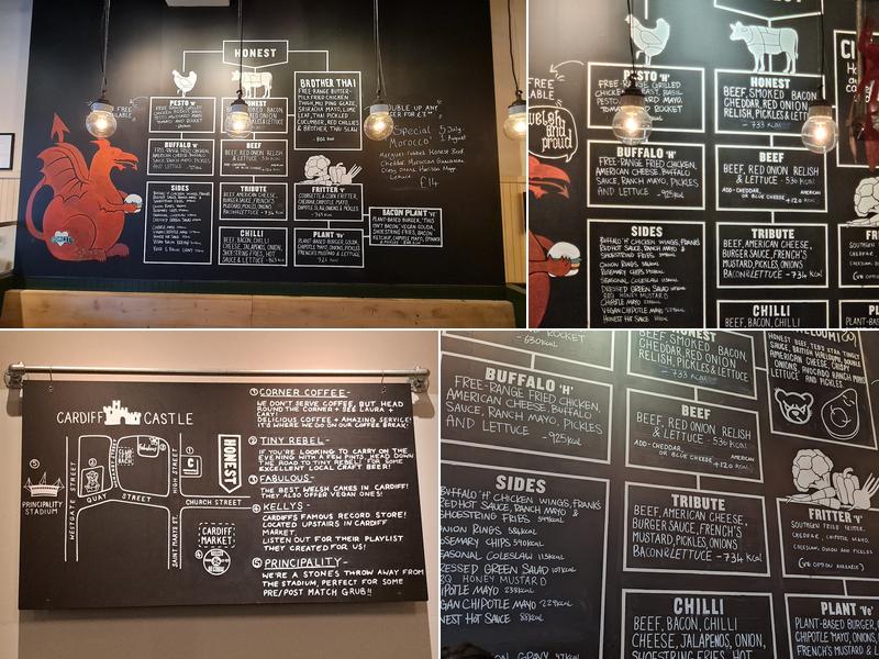 Honest Burgers Cardiff Menu