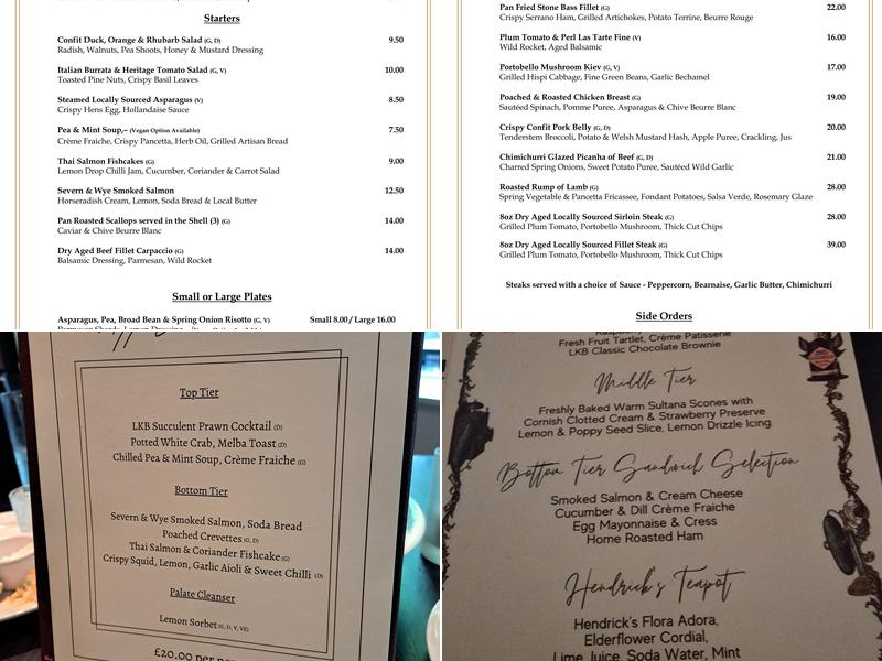 Laguna Kitchen & Bar Cardiff Menu