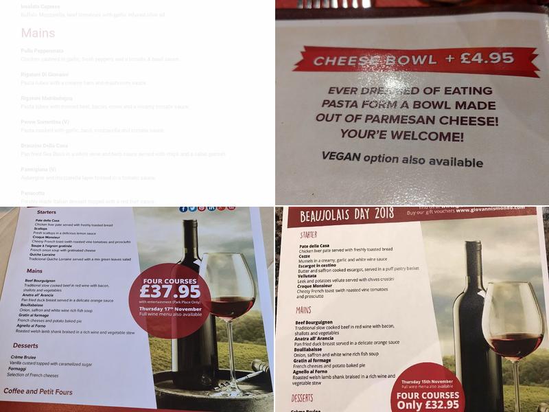 Giovanni's in Park Place Menu