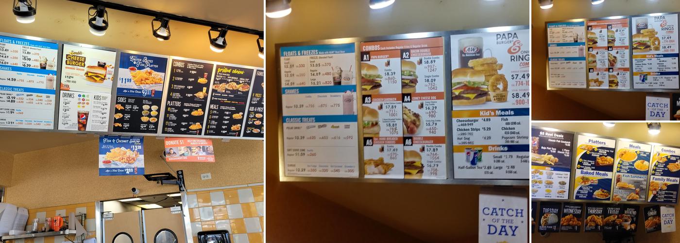 A&W Restaurant Menu