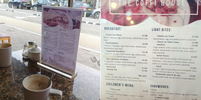 The Coffi House Menu