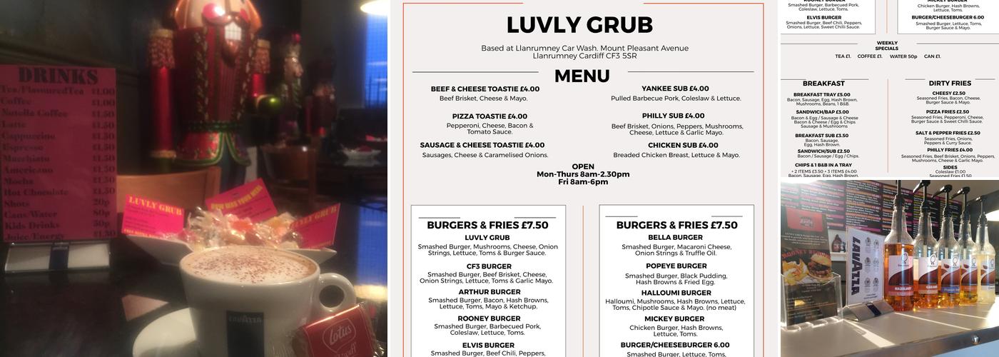 LUVLY GRUB Menu