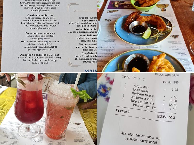 Cosy Club Menu