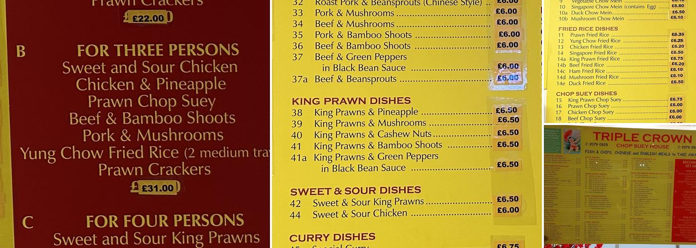 Triple Crown Menu