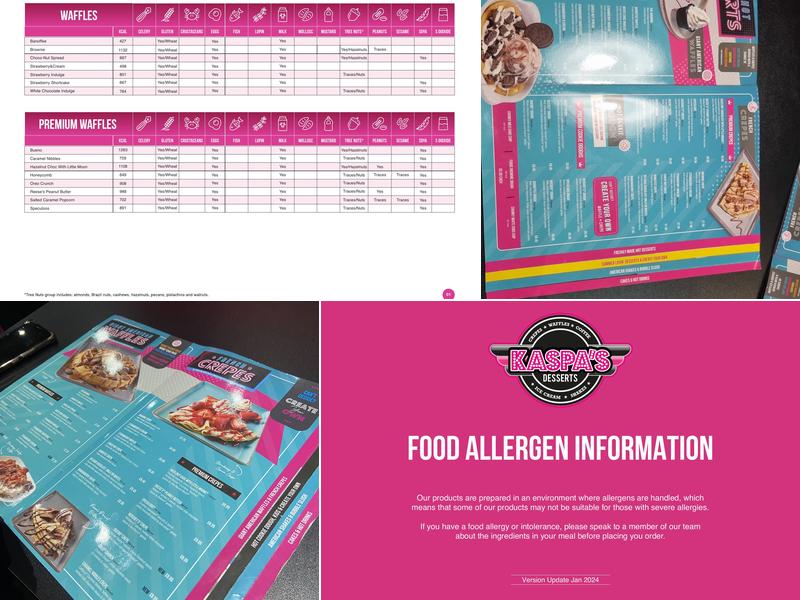 Kaspa's Cardiff Town Centre Menu