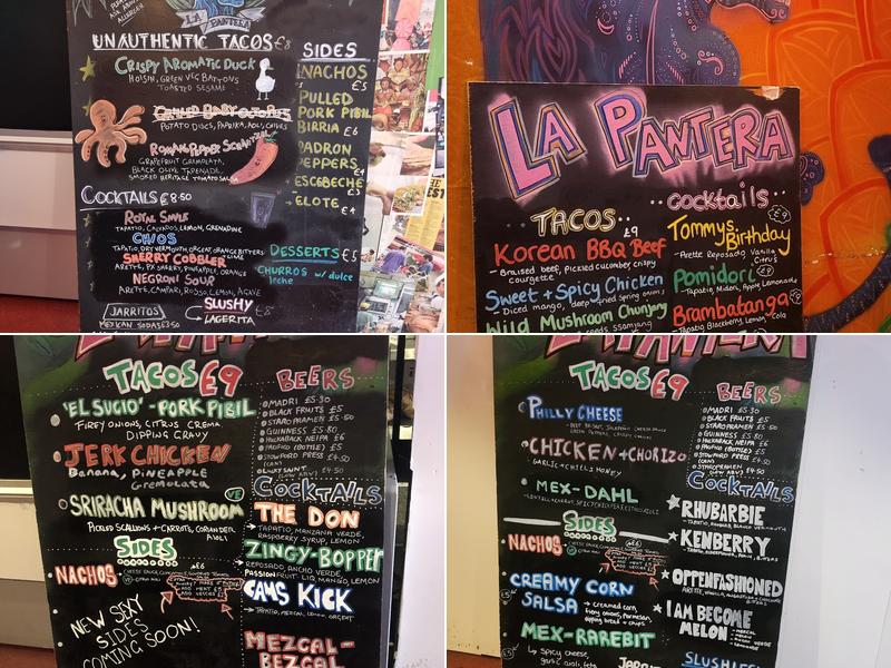 La Pantera Menu
