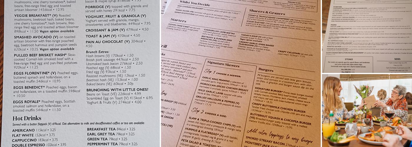 The Plymouth Arms Menu