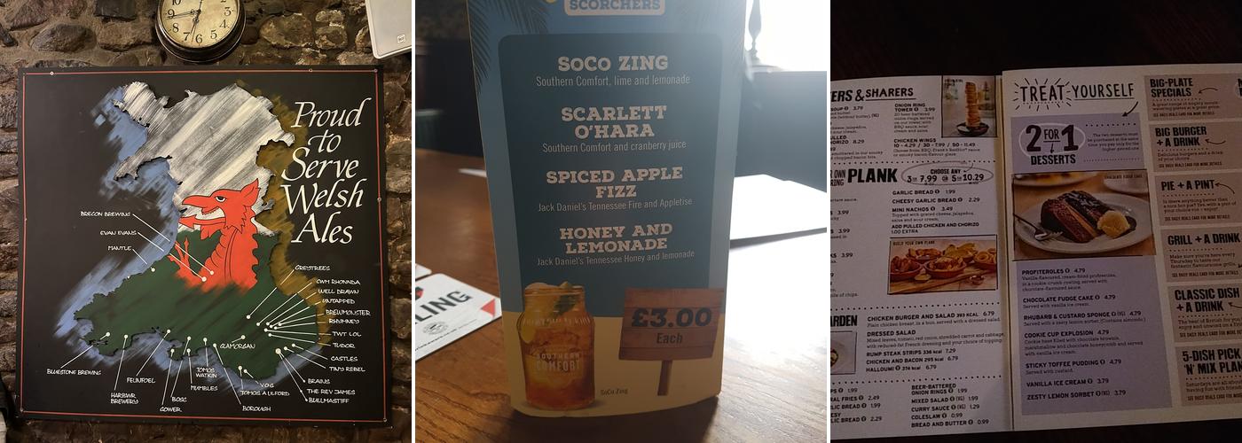 Church Inn Llanishen Menu