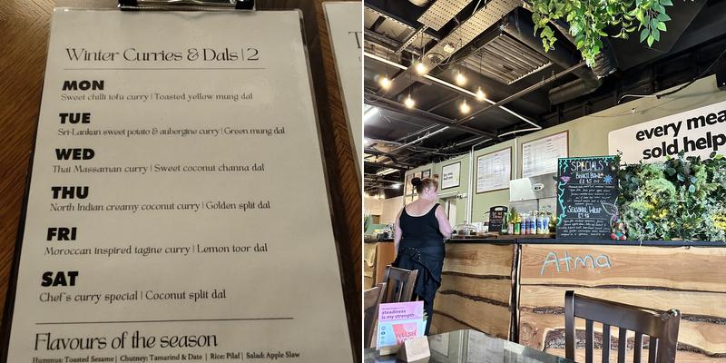 The Atma Lounge Menu