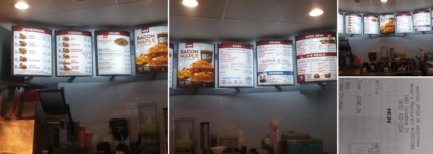 Wendy's Menu