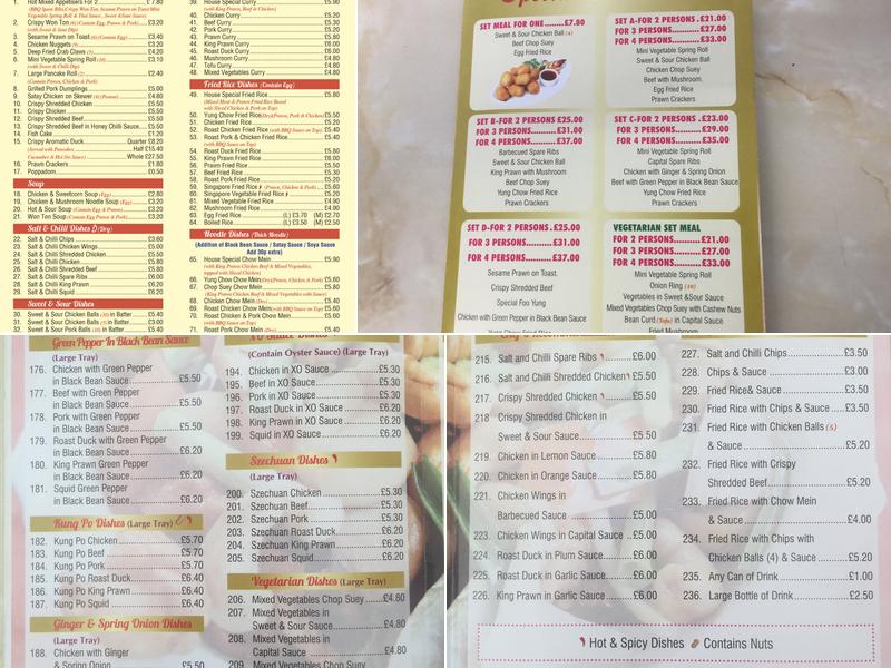 Golden Shine Menu