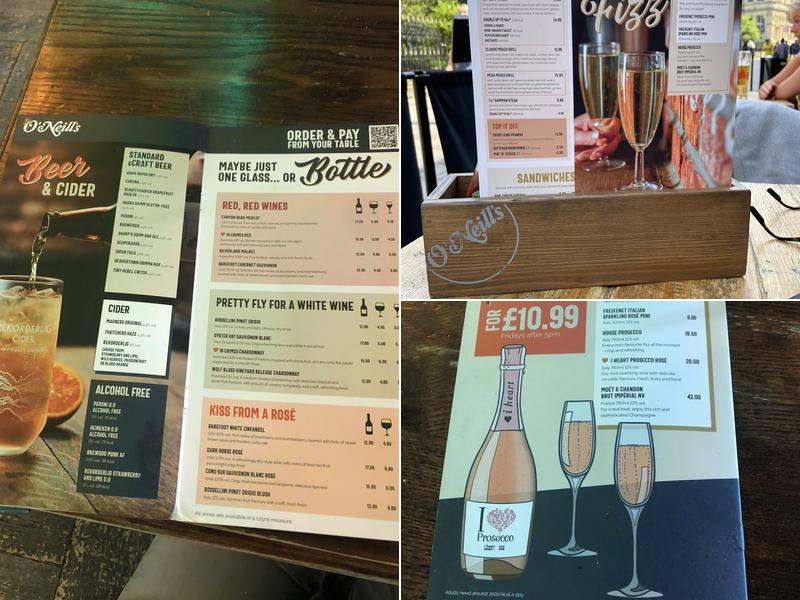 O'Neill's St Mary Street Menu