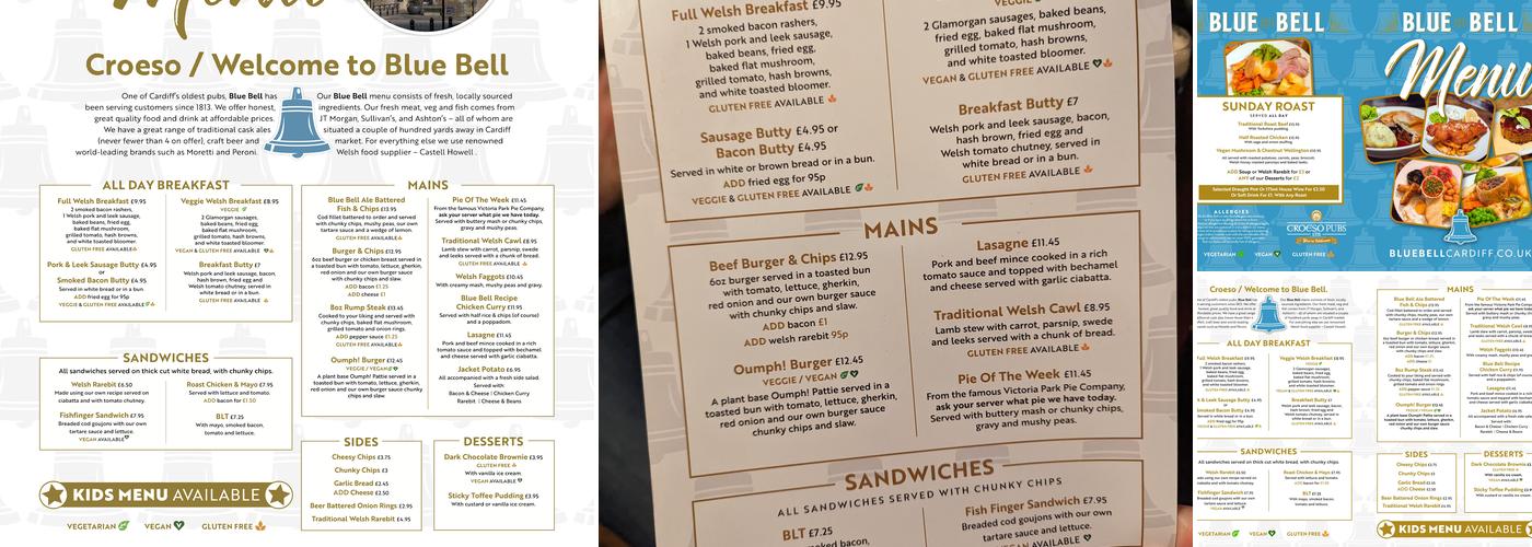 Blue Bell Menu