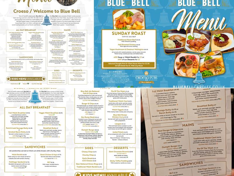 Blue Bell Menu