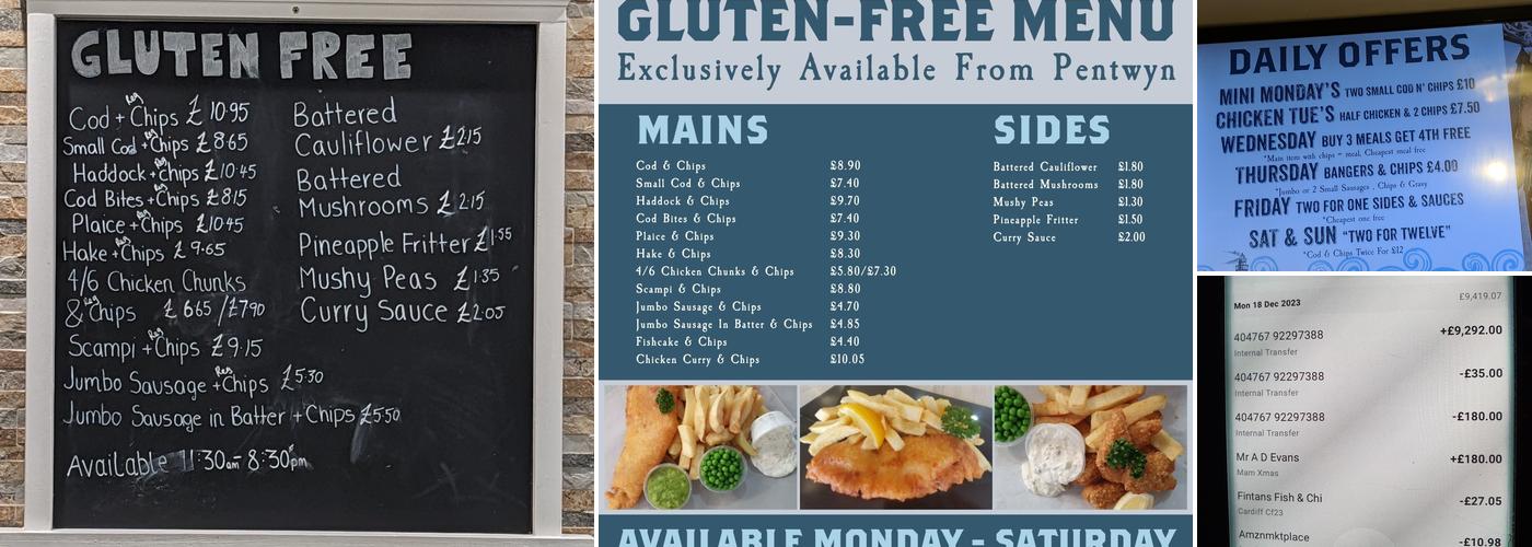 Fintans Fish & Chip Co. Menu