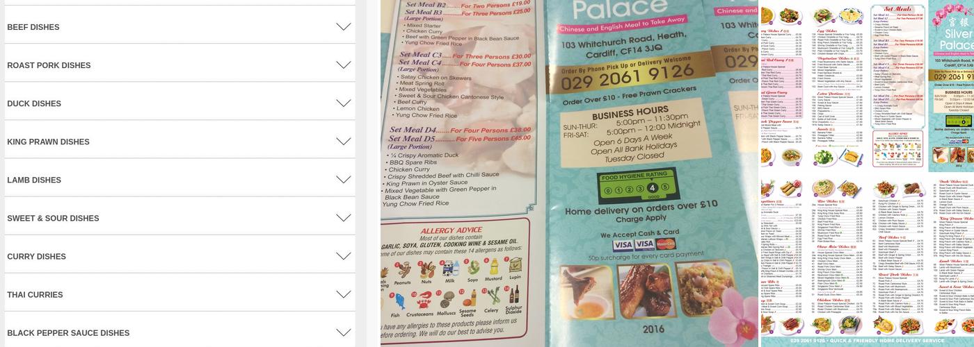 Silver Palace Menu