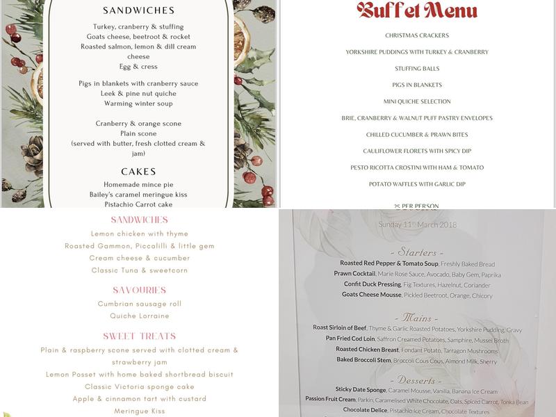 Rickerby Retreat Bar Menu