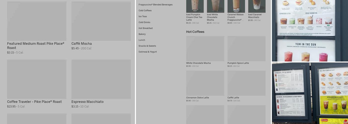 Starbucks Menu