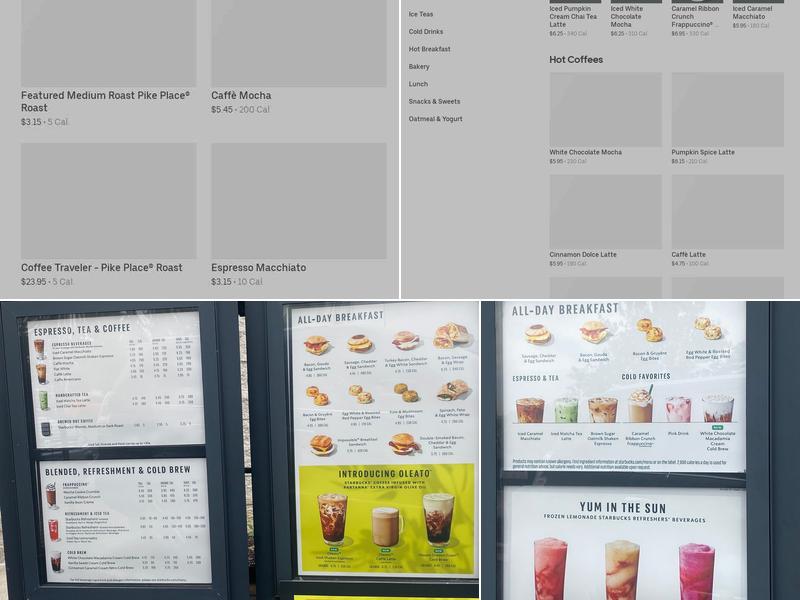 Starbucks Menu