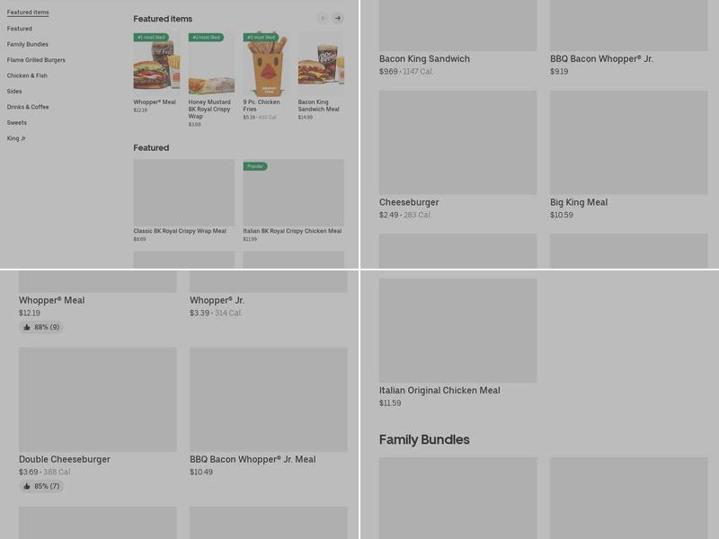 Burger King Menu