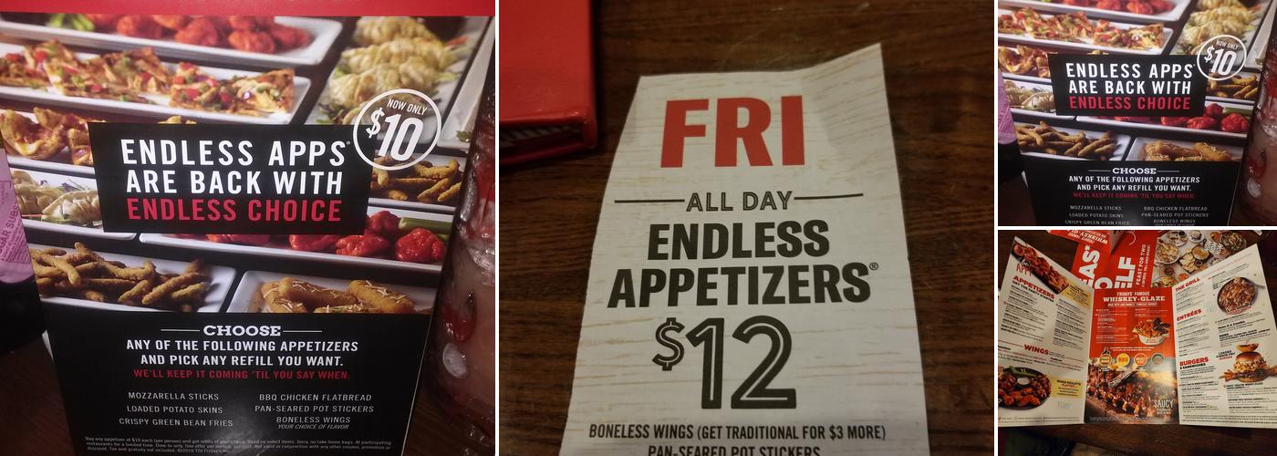 TGI Fridays Menu