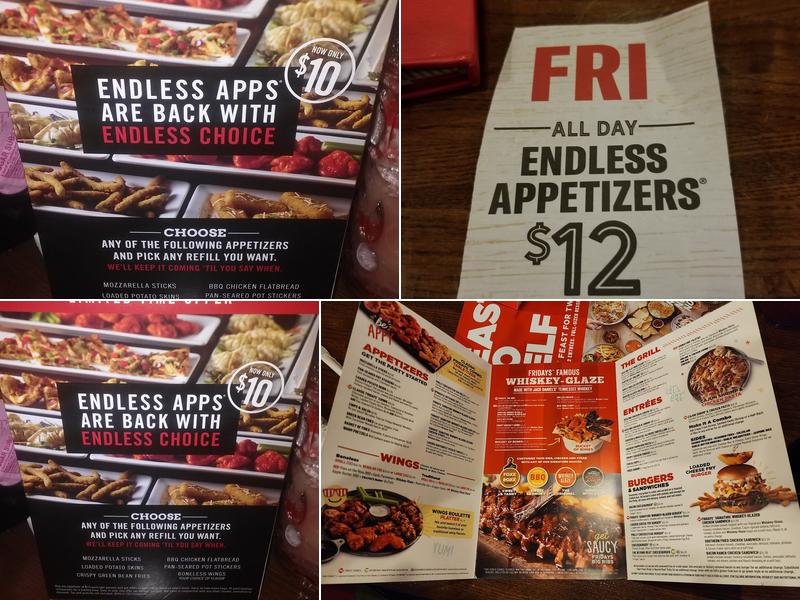 TGI Fridays Menu