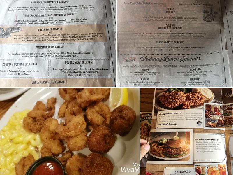 Cracker Barrel Old Country Store Menu