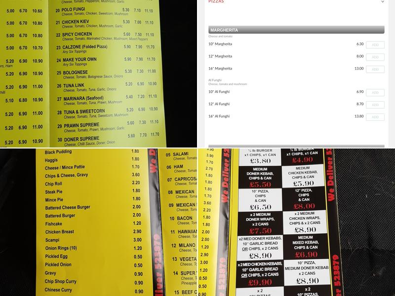 Oktays Fish And Chips Menu