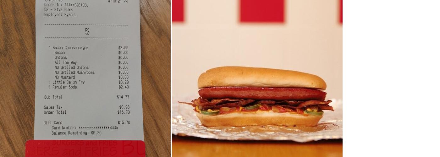 Five Guys Menu
