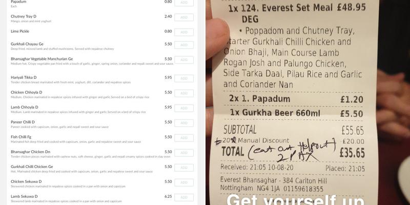 Everest Bhansaghar Menu