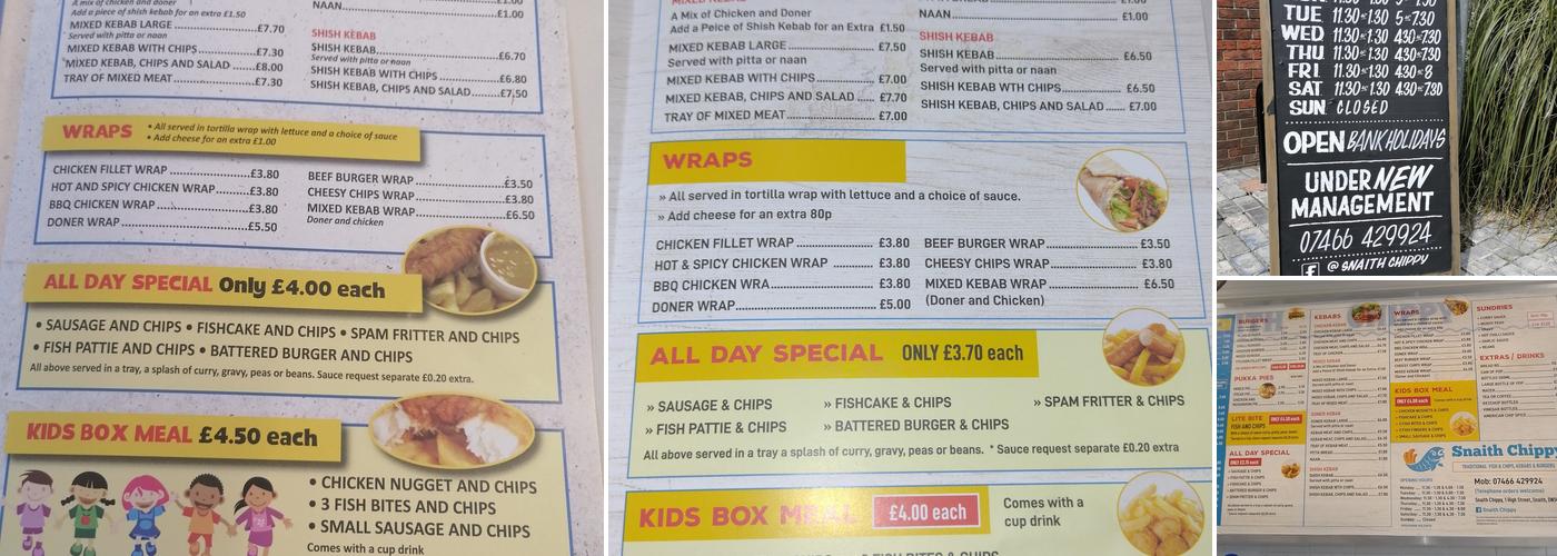 Snaith Chippy Menu