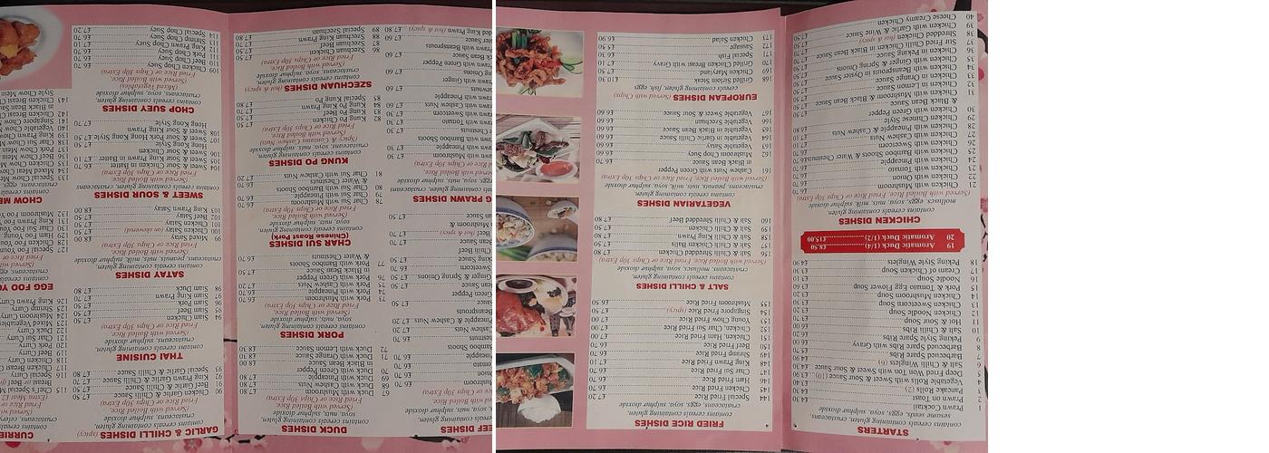 New World Menu