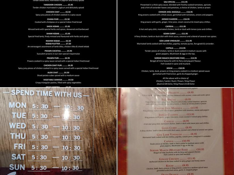 Ginger - Indian Restaurant Menu