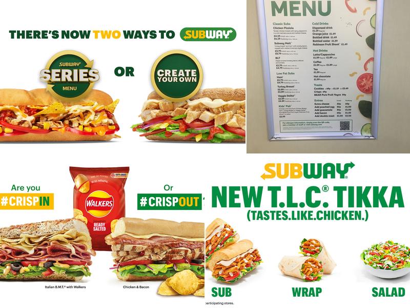 Subway Menu
