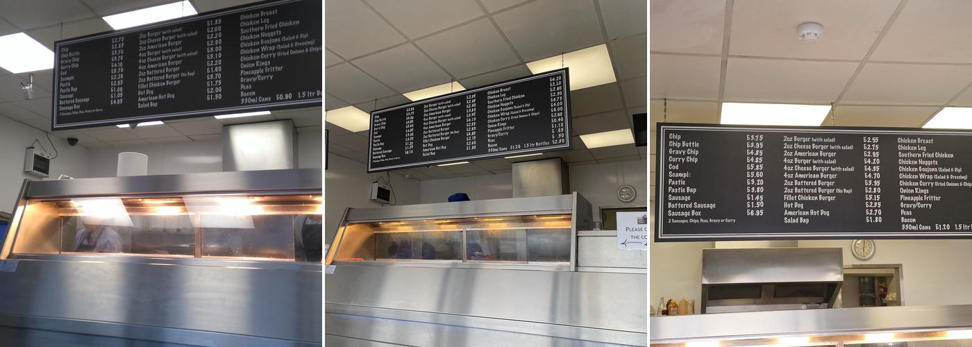 Victoria Hot Spot Menu