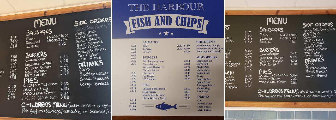 The Harbour Menu
