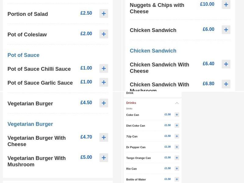 Castle Cary Kebab & Pizza House Menu