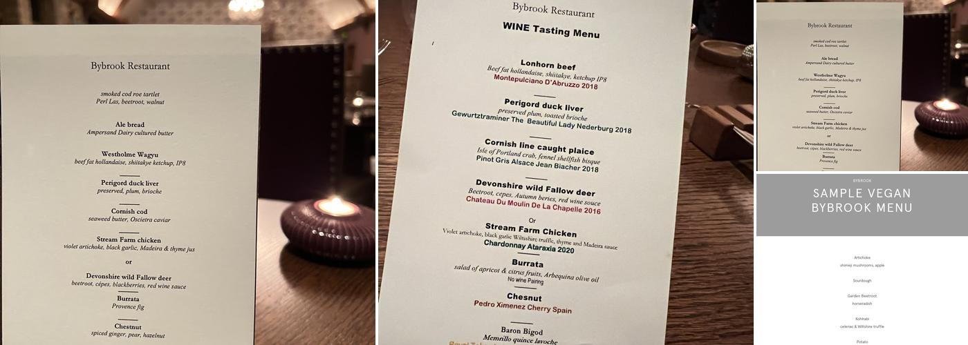 Bybrook Menu