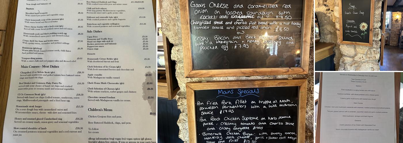 The SPREAD at Darrington Menu