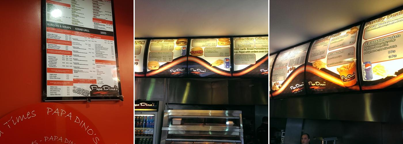 Papa Dino's Menu