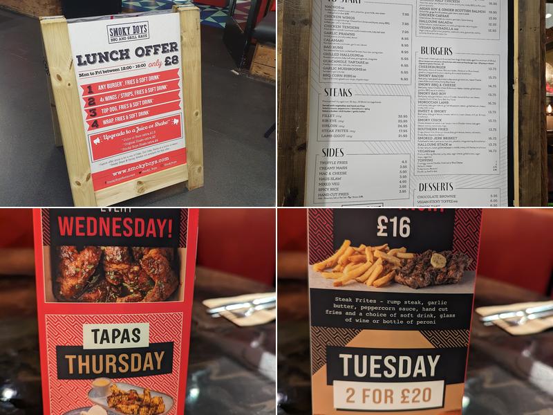 Smoky Boys Castleford Menu