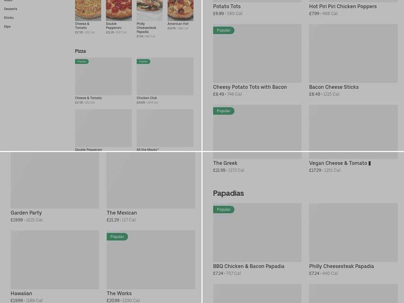 Papa Johns Pizza Menu