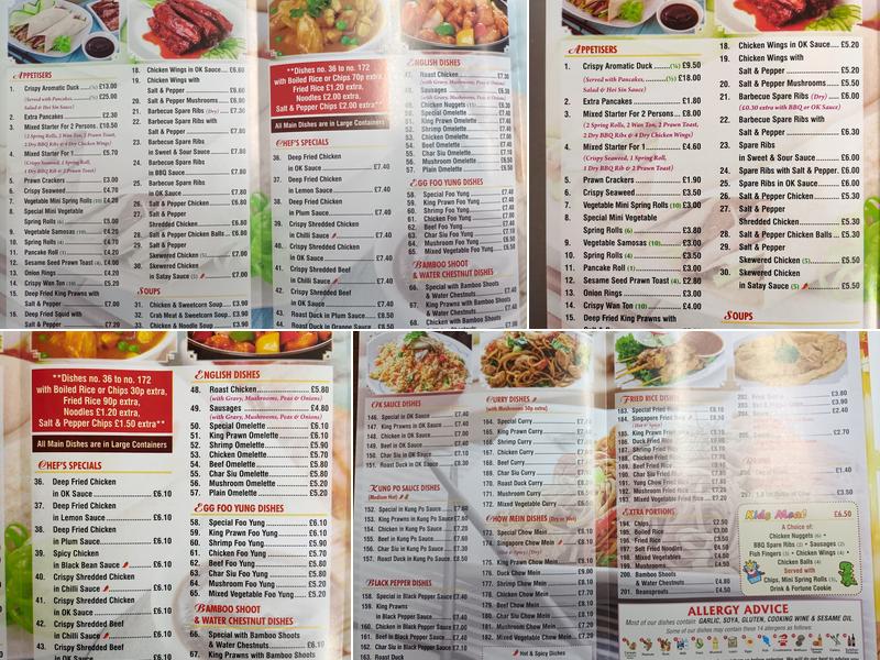 Golden Dragon Menu