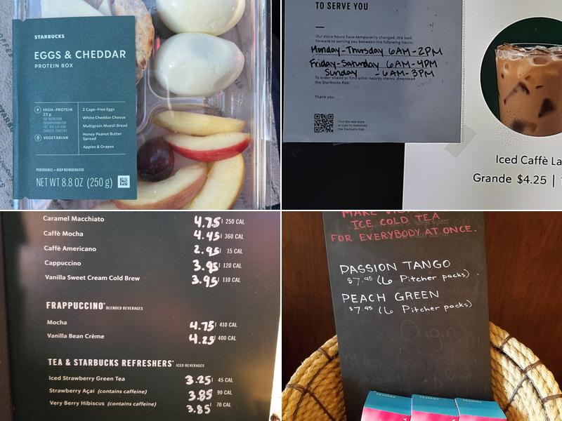 Starbucks Menu