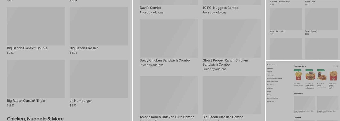 Wendy's Menu