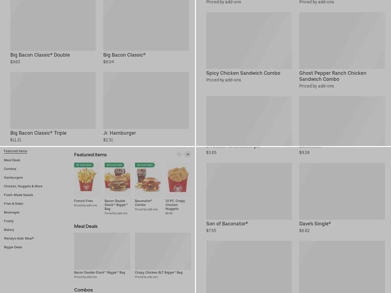 Wendy's Menu