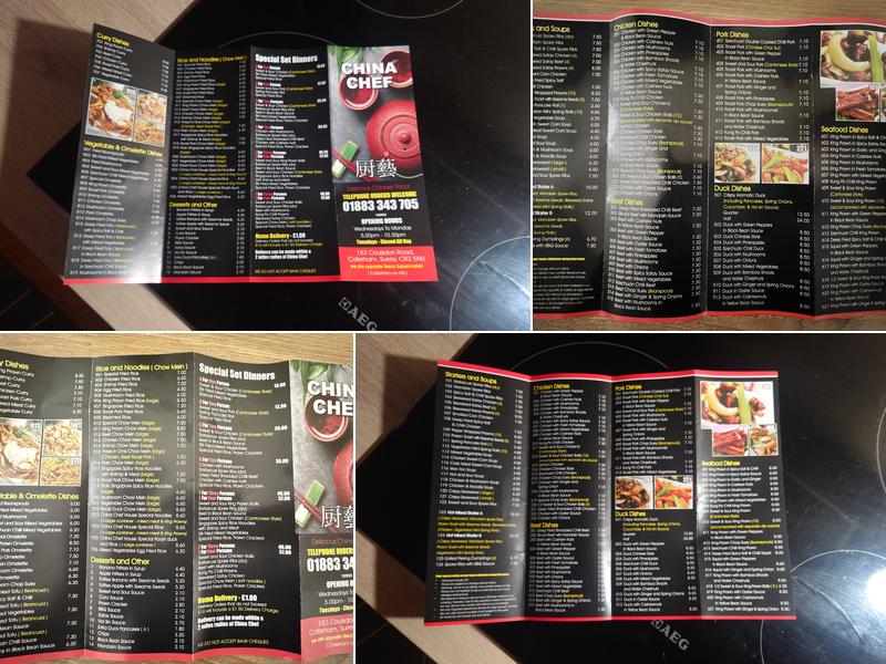 China Chef - Delicious Chinese Food To Take Away Menu