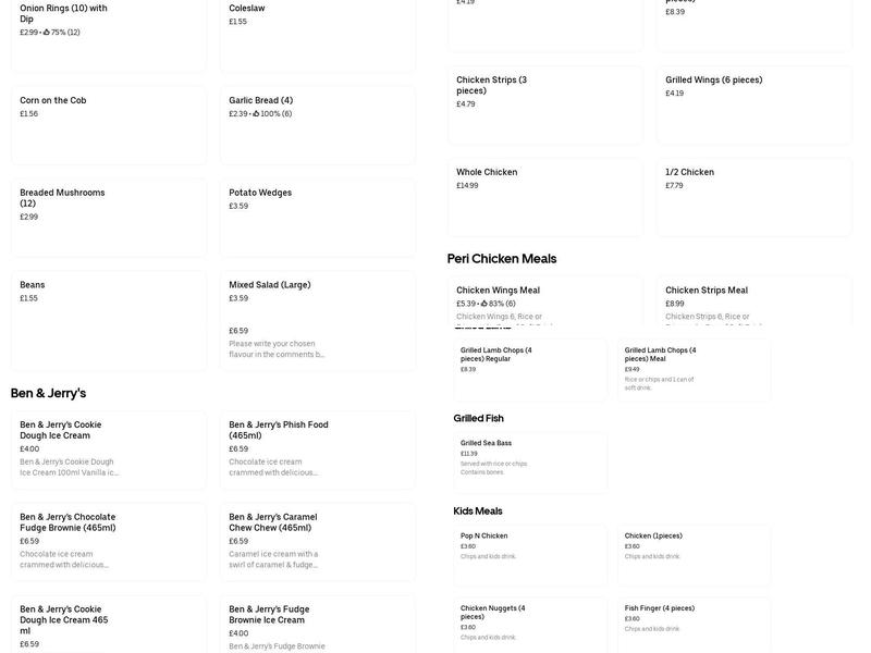 Royal Pizza Chicken & Peri Peri Menu