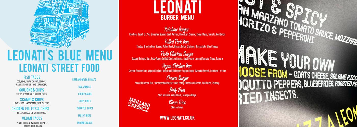 Leonati Street Food Menu