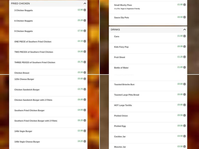 GOLDS Fish Chips & Vegan Menu